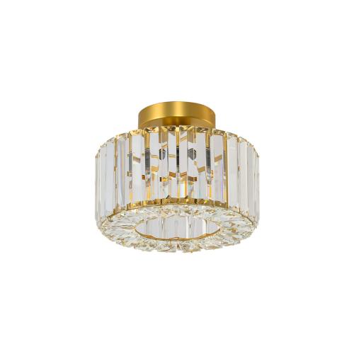 Plafon Galactico z eleganckim szklanym kloszem w stylu Glamour złote elementy LP-2383/1C GD Light Prestige