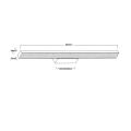 Nowoczesny kinkiet Aqua do łazienki nad lustro czarny, źródło LED 20W IP44 LP-987/1W M BK Light Prestige