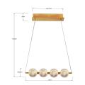 Lampa wisząca nad stół BRILLANT LED CCT złote dodatki LP-3303/4L GD Light Prestige