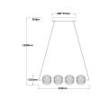 Lampa wisząca nad stół BRILLANT LED CCT złote dodatki LP-3303/4L GD Light Prestige