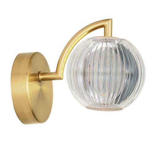 Nowoczesny kinkiet ścienny złoty BRILLANT LED z ozdobnym kloszem LP-3303/1W GD Light Prestige