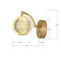 Nowoczesny kinkiet ścienny złoty BRILLANT LED z ozdobnym kloszem LP-3303/1W GD Light Prestige