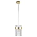 Lampa wisząca  z szklanym eleganckim kloszem kolekcja VETRO złota LP-2910/1P GD Light Prestige