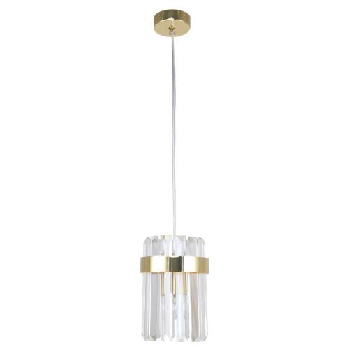 Lampa wisząca  z szklanym eleganckim kloszem kolekcja VETRO złota LP-2910/1P GD Light Prestige