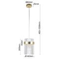 Lampa wisząca  z szklanym eleganckim kloszem kolekcja VETRO złota LP-2910/1P GD Light Prestige