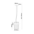 Lampa wisząca  z szklanym eleganckim kloszem kolekcja VETRO złota LP-2910/1P GD Light Prestige