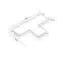 Łącznik natynkowy T Magnetic Slim czarny LP-656-MAG SLIM łącznik T SM BK Light Prestige