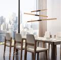Trój poziomowa  lampa wisząca LUGANO z drewnianymi listwami LED LP-2828/3P Light Prestige