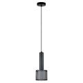 Nowoczesna lampa wisząca AMO z designerskim czarnym kloszem na E27 LP-0702/1P BK Light Prestige