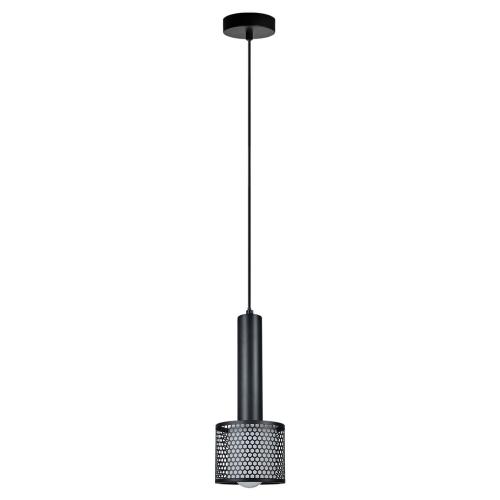 Nowoczesna lampa wisząca AMO z designerskim czarnym kloszem na E27 LP-0702/1P BK Light Prestige
