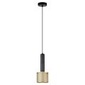 Minimalistyczna lampa wisząca AMO nad stolik kawowy z siatkowym kloszem LP-0702/1P GD Light Prestige
