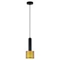 Minimalistyczna lampa wisząca AMO nad stolik kawowy z siatkowym kloszem LP-0702/1P GD Light Prestige