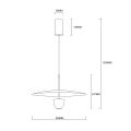 Nowoczesna lampa wisząca UFO M czarna zintegrowany LED CCT LP-0408/1P M BK Light Prestige