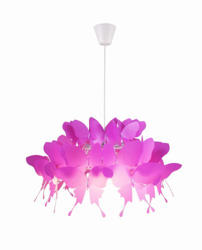 Lampa wisząca ciemny róż FARFALLA do pokoju dziecka gwint E27 LP-3439/1P dark pink Light Prestige