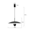 Lampa wisząca UFO czarna z podwójnym źródłem światła LED CCT LP-0408/1P S BK Light Prestige