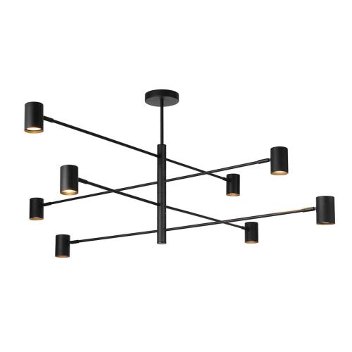 Elegancka lampa sufitowa z czterema ramionami z rodziny SNOW na GU10 LP-731/8P BK Light Prestige