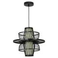 Lampa ASTRA wykonana z czarnego rattanu w stylu boho na E27 LP-3110/1P BK Light Prestige