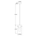 Lampa wisząca NIVIO z dymnym szklanym kloszem w loftowym stylu E27 LP-2811/1P AM Light Prestige