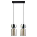 Nowoczesna lampa z dwoma zwisami do salonu NIVIO przydymione szklane klosze LP-2811/2L AM Light Prestige