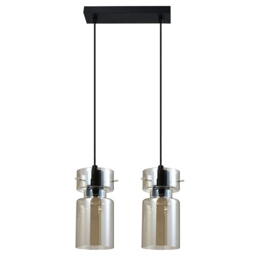 Nowoczesna lampa z dwoma zwisami do salonu NIVIO przydymione szklane klosze LP-2811/2L AM Light Prestige