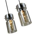 Nowoczesna lampa z dwoma zwisami do salonu NIVIO przydymione szklane klosze LP-2811/2L AM Light Prestige