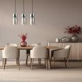 Elegancka lampa NIVIO potrójna z szklanymi kloszami do jadalni 3xE27 LP-2811/3L AM Light Prestige