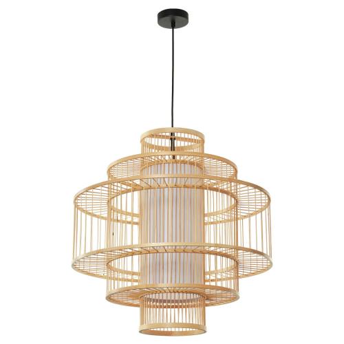 Designerska lampa wisząca STELA z ratanowym kloszem do sypialni LP-2026/1P Light Prestige