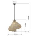Lampa wisząca SHELLA 60cm z ratanowym kloszem do salonu na gwint E27 LP-1806/1P 60cm Light Prestige