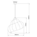 Lampa wisząca SHELLA 60cm z ratanowym kloszem do salonu na gwint E27 LP-1806/1P 60cm Light Prestige