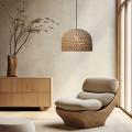 Lampa wisząca KANSO 40cm klosz z plecionego ratanu do jadalni LP-2025/1P 40 cm Light Prestige