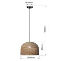 Lampa wisząca KANSO 40cm klosz z plecionego ratanu do jadalni LP-2025/1P 40 cm Light Prestige
