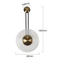 Kinkiet ścienny BELL transparentny szklany klosz zintegrowane światło LED CCT LP-1702/1W TR Light Prestige