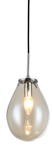 Lampa wisząca FONDI zwis z szklanym kloszem w kształcie łezki  LP-1214/1P Light Prestige