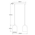 Metalowa lampa wisząca Nilo czarna 2xGU10 LP-0110/1P BK Light Prestige