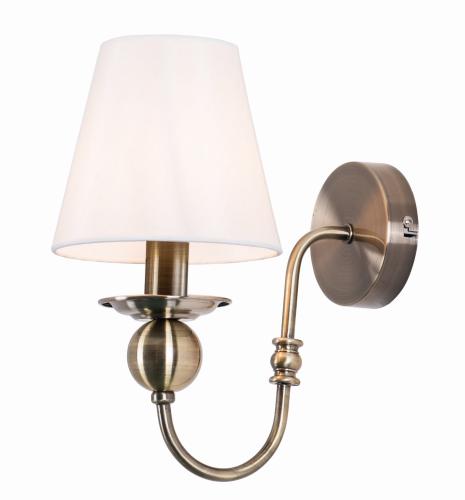 Kinkiet klasyczny GRADO złoty do salonu z materiałowym kloszem LP-888/1W Light Prestige