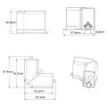 Łącznik L 90 mechaniczny do oświetlenia modułowego Geometric System New LP-0209 łącznik T Light Prestige