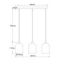 Lampa wisząca NILO z trzema zwisami, nowoczesne metalowe złote klosze do jadalni  LP-0110/3L GD Light Prestige