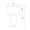 Lampka stojąca  TAMIZA z ceramicznym białym korpusem, abażur z tkaniny, Gwint E27 do sypialni LP-1515/1T big white Light Prestige