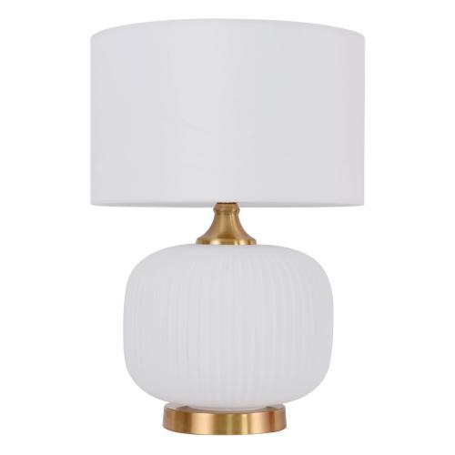Stylowa lampka nocna TAMIZA 48cm, biały klasyczny klosz, na gwint E27 LP-1515/1T small white Light Prestige