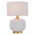 Stylowa lampka nocna TAMIZA 48cm, biały klasyczny klosz, na gwint E27 LP-1515/1T small white Light Prestige