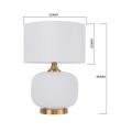 Stylowa lampka nocna TAMIZA 48cm, biały klasyczny klosz, na gwint E27 LP-1515/1T small white Light Prestige