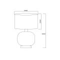 Stylowa lampka nocna TAMIZA 48cm, biały klasyczny klosz, na gwint E27 LP-1515/1T small white Light Prestige