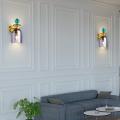 Ozdobny kinkiet TROPEA z szklanym dymnym kloszem do salonu, gwint E27 LP-2004/1W SM Light Prestige