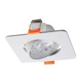 Oczko podtynkowe PLUS ruchome, kwadratowe LED CCT do korytarza LP-1506/1RS WH Square Light Prestige