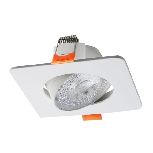 Oczko podtynkowe PLUS ruchome, kwadratowe LED CCT do korytarza LP-1506/1RS WH Square Light Prestige