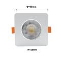 Oczko podtynkowe PLUS ruchome, kwadratowe LED CCT do korytarza LP-1506/1RS WH Square Light Prestige