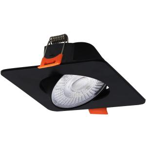 Oczko ruchome białe kwadratowe PLUS czarne LED ustawiana barwa i moc LP-1506/1RS BK Square Light Prestige