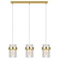 Lampa w stylu glamour VETRO złota do salonu, 3xE14, szklane ozdobne klosze LP-2910/3L GD Light Prestige