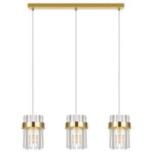 Lampa w stylu glamour VETRO złota do salonu, 3xE14, szklane ozdobne klosze LP-2910/3L GD Light Prestige