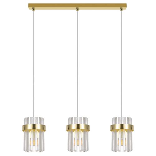 Lampa w stylu glamour VETRO złota do salonu, 3xE14, szklane ozdobne klosze LP-2910/3L GD Light Prestige
